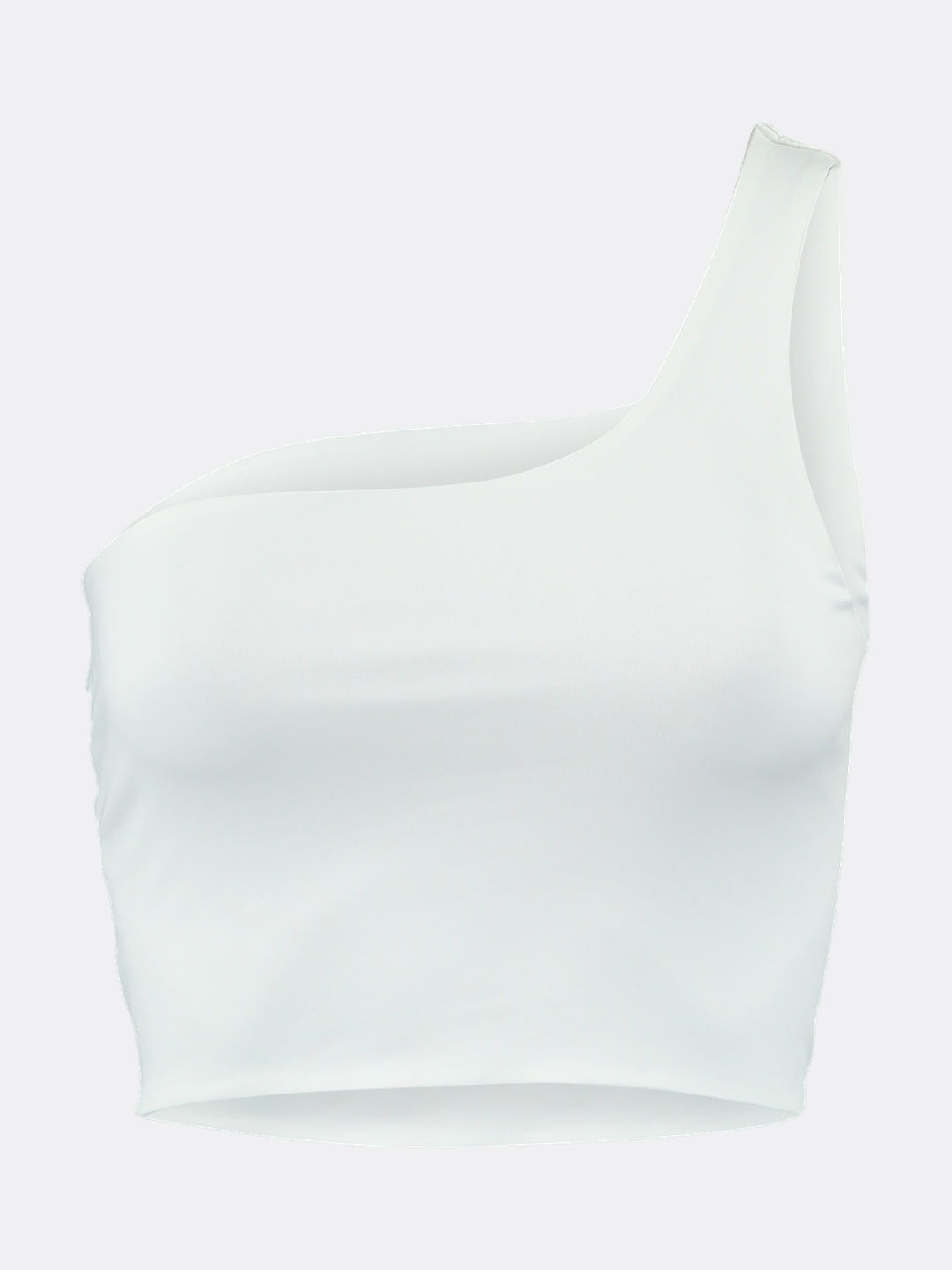 Single Shoulder Top with Criss-Cross Straps at the Back White Ghost